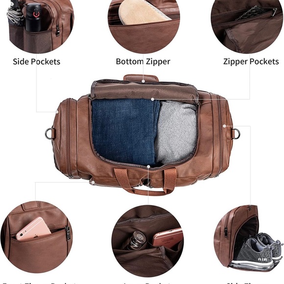 Weekender Bag with Shoe Compartment - Picture 5 of 7